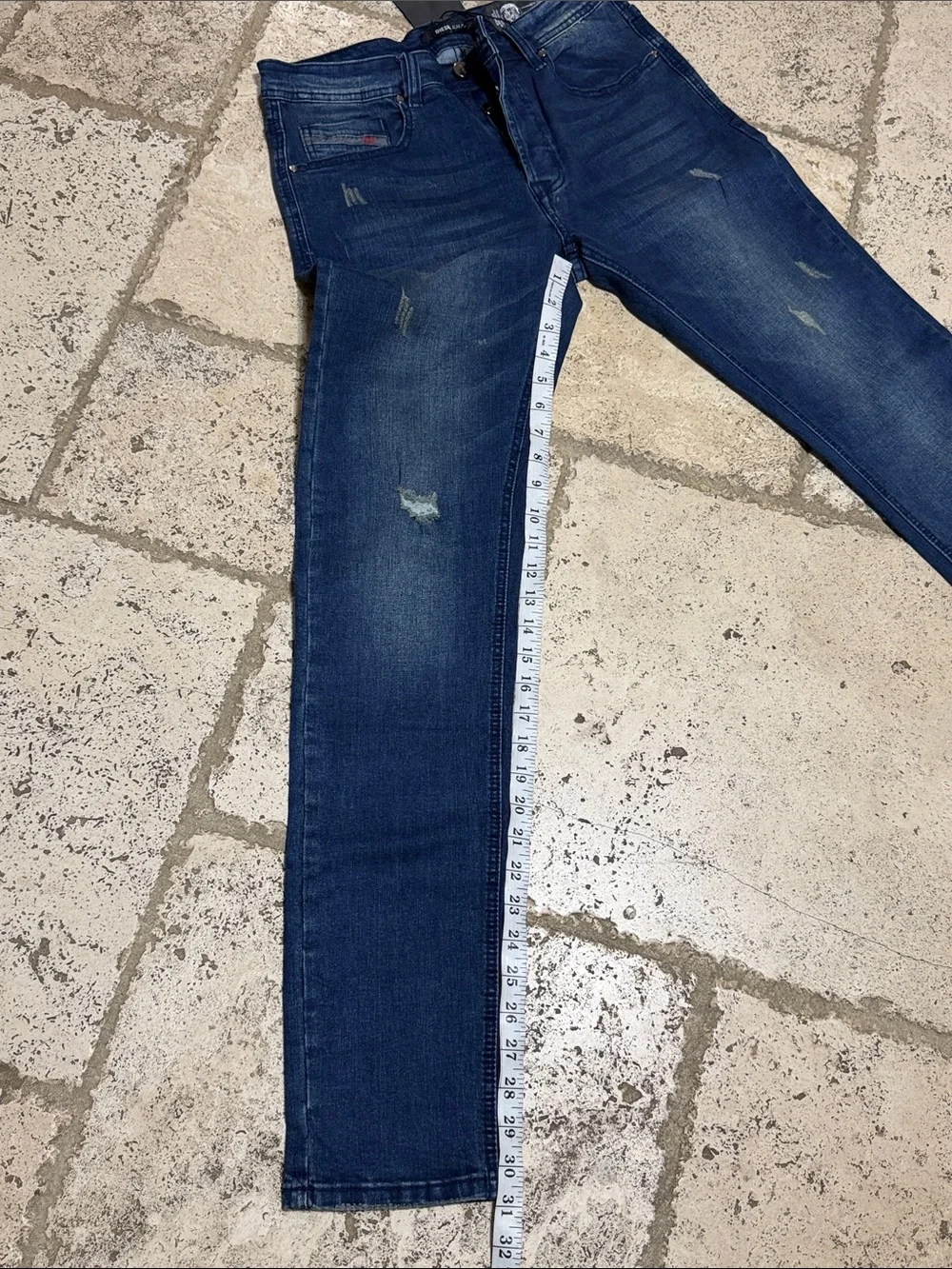 Diesel Sleenker Skinny Jeans Dark Blue 30x31 NWTS